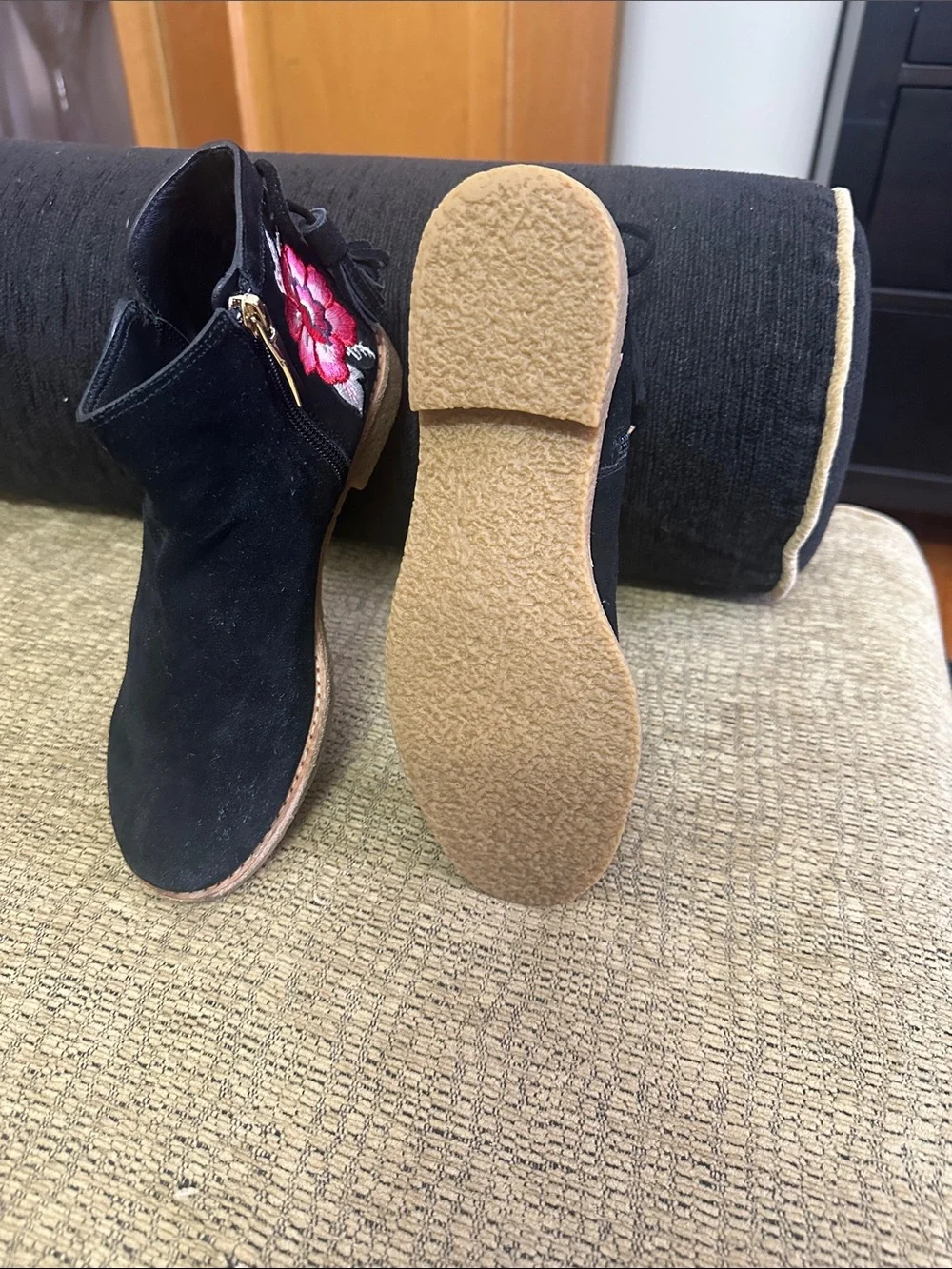 kate spade black suede